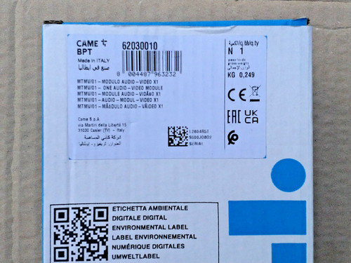 Came bpt 62030010 mtmv un - came,
